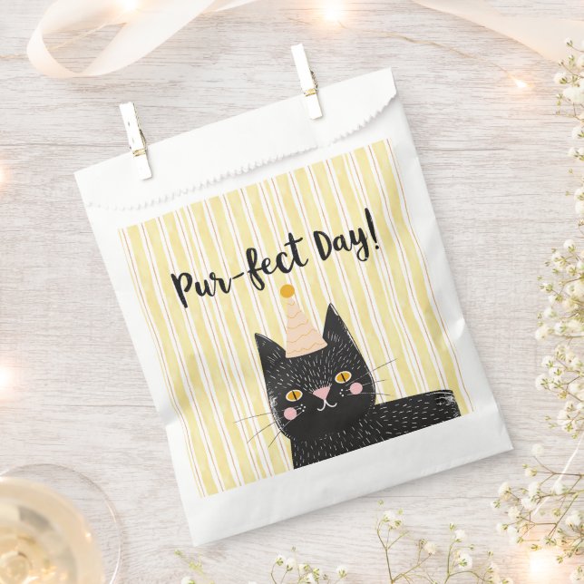 Bolsa De Papel Funny Black Cat Pur-fect Day (Cortado)
