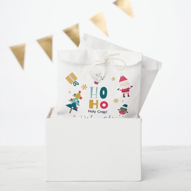 Bolsa De Papel Funny 'Ho Holy Crap' Navidades de Baby Shower (Fiesta)