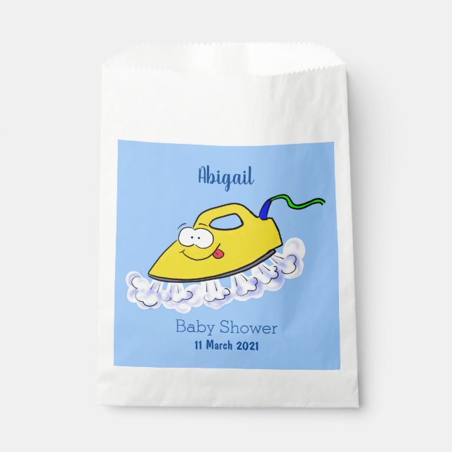 Bolsa De Papel Funny ilustracion de lavandería de hierro personal (Anverso)