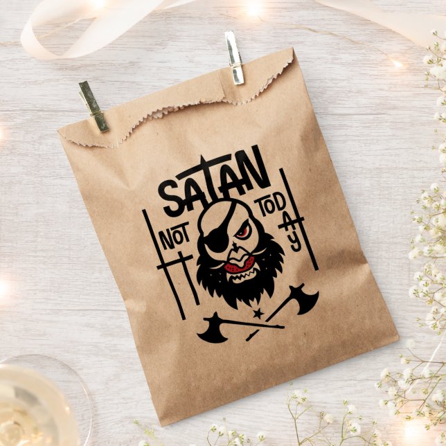 Bolsa De Papel Funny No Hoy Satan - Detenido (Cortado)