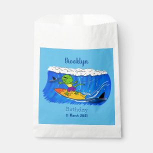 Bolsa De Papel Funny personalizado de surf con lagarto frito