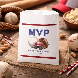Bolsa De Papel Fútbol Americano Primer Año Down Cumpleaños 1