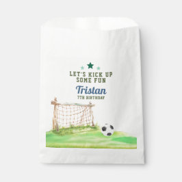 Bolsa De Papel Fútbol “Vamos a Divertirnos” Cumpleaños de Cualqui