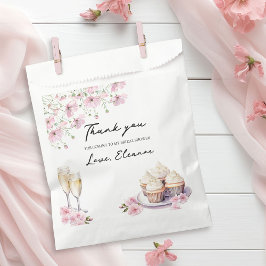 Bolsa De Papel Gafas de champán y tortitas de flores silvestres r