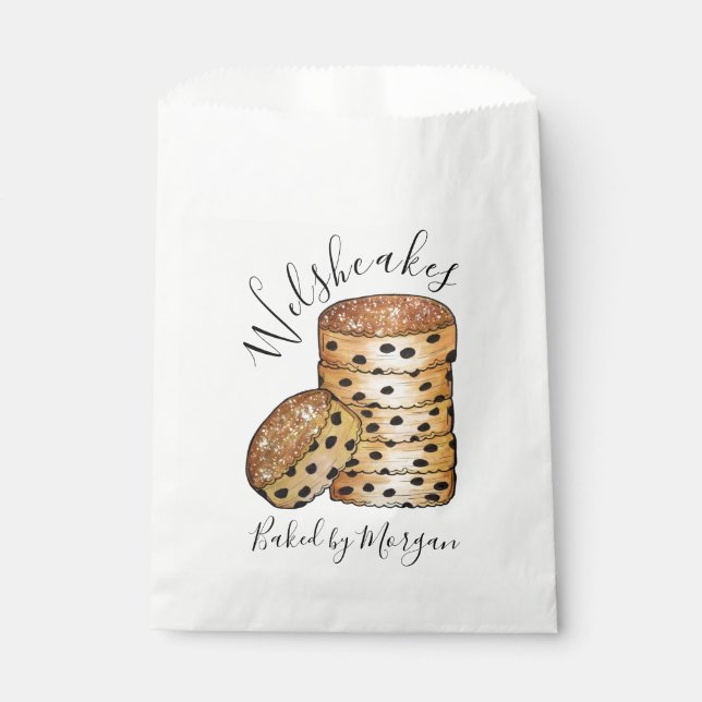 Bolsa De Papel Galés pasteles galeses Bakestones Reino Unido Comi (Anverso)