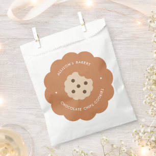 Bolsa De Papel Galletas De Chocolate Cute Panadería Casera
