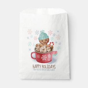 Bolsa De Papel Galletas de jengibre y cacao Felices Fiestas 