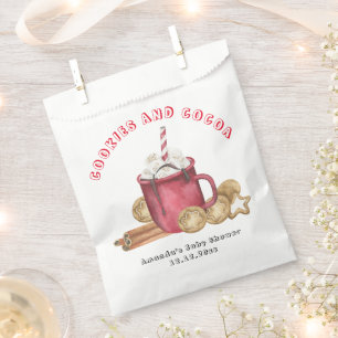 Bolsa De Papel Galletas de Navidad y chocolate caliente para baby