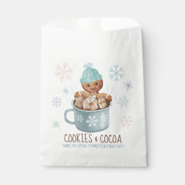 Bolsa De Papel Galletas de pan de jengibre y cacao niño de invier