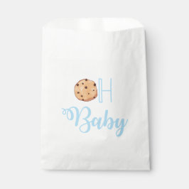 Bolsa De Papel Galletas Oh Baby azules para baby shower