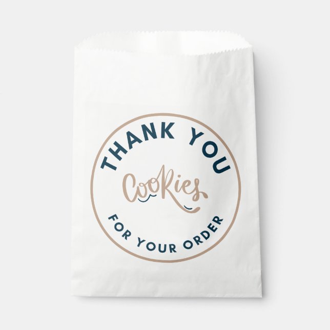Bolsa De Papel Galletas Retro gracias por su pedido (Anverso)