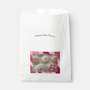 Bolsa De Papel Galletas Rosadas y Blancas Baby Shower