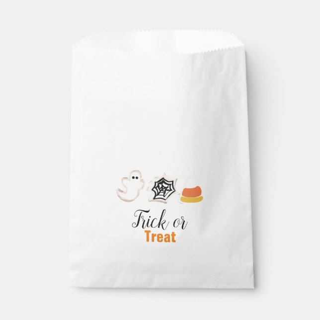 Bolsa De Papel Galletas Temáticas de Halloween Lindas (Anverso)