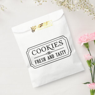 Bolsa De Papel Galletas Vintage Panadería Fresca y Sabrosa Diseño
