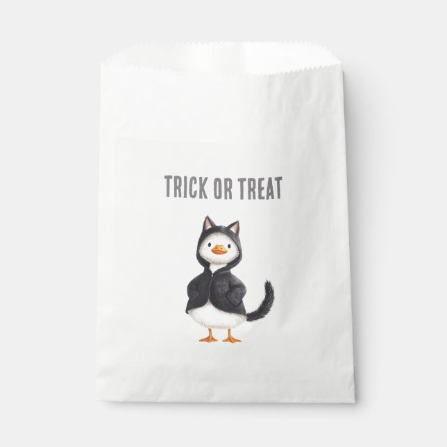 Bolsa De Papel Ganso de Halloween Gato Negro (Anverso)