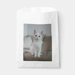 Bolsa De Papel Gato blanco