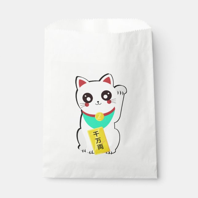 Bolsa De Papel Gato chino afortunado (Anverso)