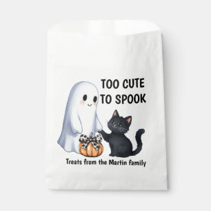 Bolsa De Papel Gato Fantasma de Halloween Demasiado Lindo para As