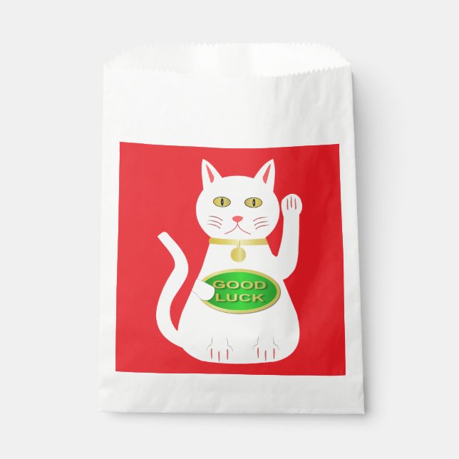 Bolsa De Papel Gato Lucky Oriental (Anverso)