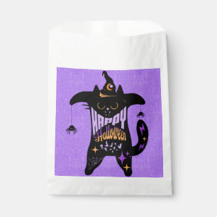 Bolsa De Papel Gato Negro Retro Divertido Halloween