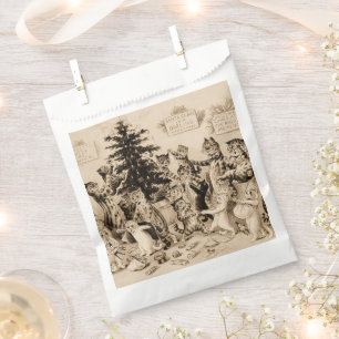 Bolsa De Papel Gatos decorando árbol de Navidad por Louis Wain