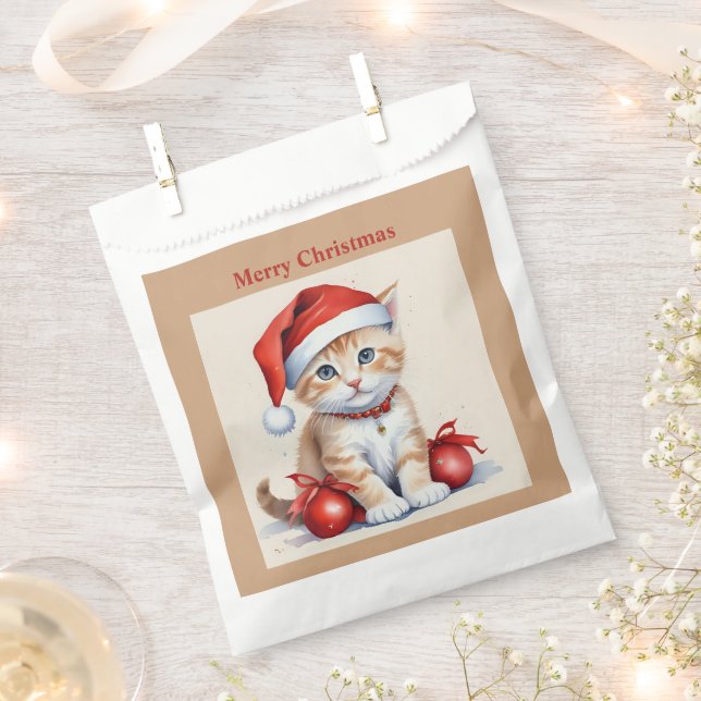 Bolsa De Papel Gatos festivos con disfraces de Navidades - Vibes  (Cortado)