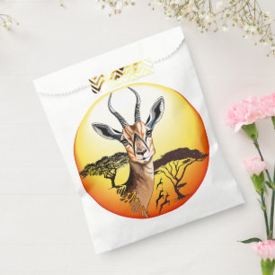 Bolsa De Papel Gazelle Animal salvaje Antelope africano