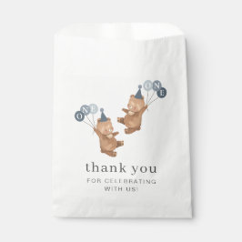 Bolsa De Papel Gemelos de niño - Gorras Fiestas de oso - Primer c