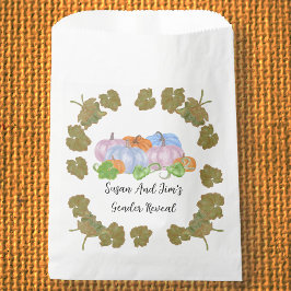 Bolsa De Papel Género de otoño revela pequeño tema de calabaza