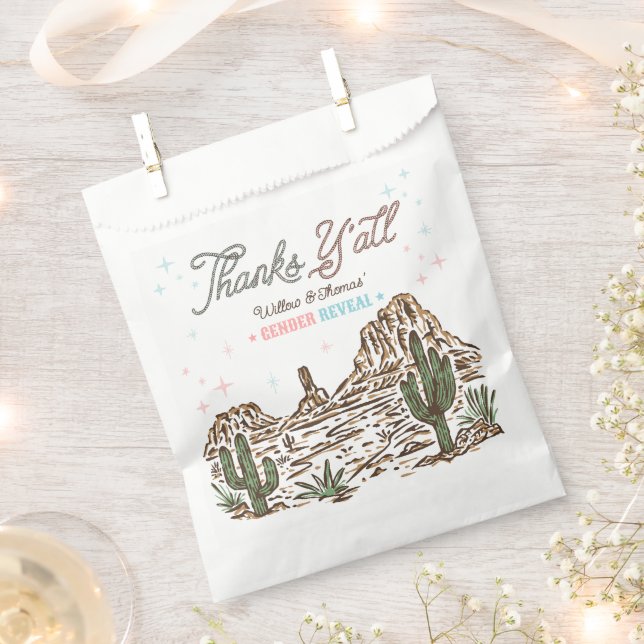 Bolsa De Papel Género occidental revela vaquero o vaquera (Cortado)