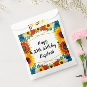 Bolsa De Papel Geometría florística de verano en el patio trasero