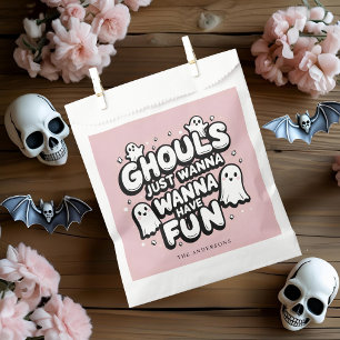Bolsa De Papel Ghouls solo quiere divertirse Cute Pastel Hallow