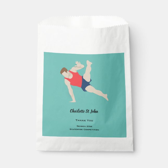 Bolsa De Papel Gimnasta masculino (Anverso)
