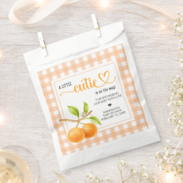 Bolsa De Papel Gingham Orange Baby Shower