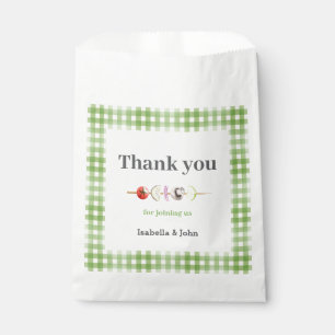 Bolsa De Papel Gingham Rústico Agradecimiento Fiesta de Bebé