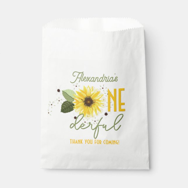 Bolsa De Papel Girasol 1º cumpleaños (Anverso)