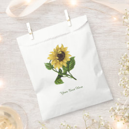 Bolsa De Papel Girasol amarillo vintage personalizado