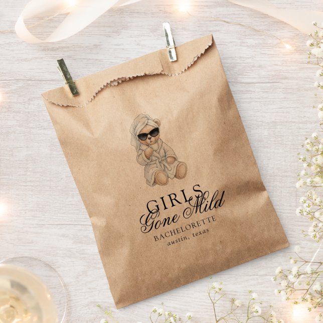 Bolsa De Papel Girls Gone Mild Spa Bear Bachelorette (Cortado)