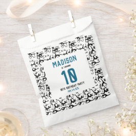 Bolsa De Papel Girls Modern Black Gymnastics Kids 10th Birthday