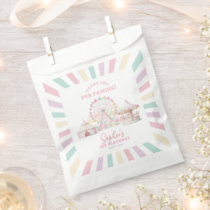 Bolsa De Papel Girly Carnival Circus Kids Cumpleaños Gracias