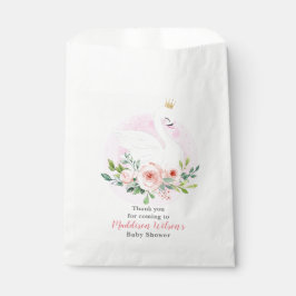 Bolsa De Papel Girly Swan Princess Baby Shower