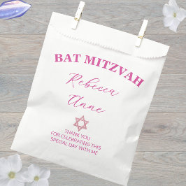 Bolsa De Papel Glam Moda Rosa Gracias Fiesta Bat Mitzvah