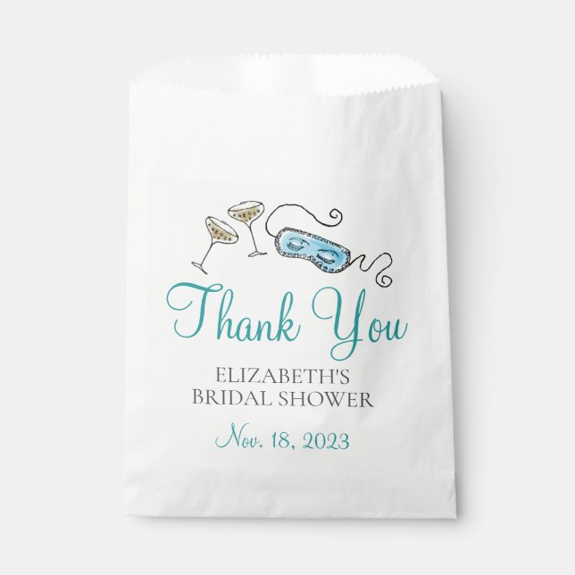 Bolsa De Papel Glamoroso agradecimiento para despedida de soltera (Anverso)