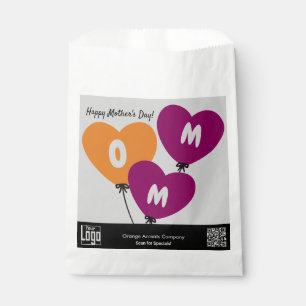 Bolsa De Papel Globos Corazón Promocionales Feliz Día de la Madre