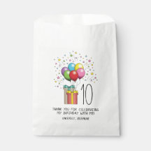 Globos De Cumpleaños Y Presenta Con Edad Y Texto