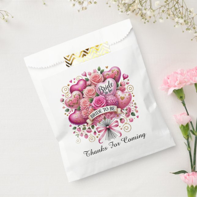 Bolsa De Papel Globos de flores para despedida de soltera lindos  (Sellado)