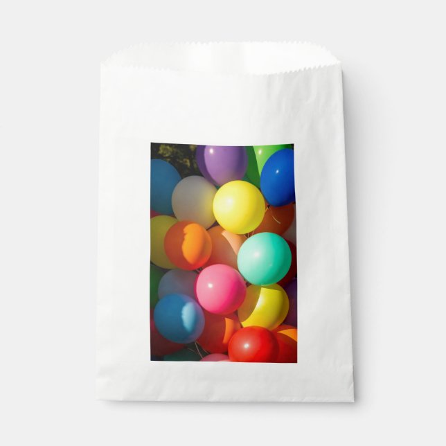 Bolsa De Papel Globos de juguetes coloridos (Anverso)