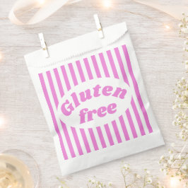 Bolsa De Papel Gluten Free Pink White Candley Stripe