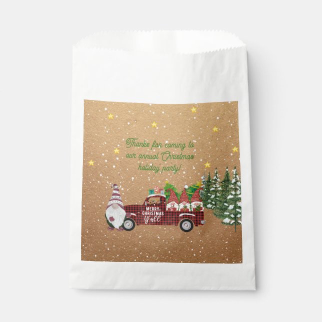 Bolsa De Papel Gnome caprichoso en Fiesta de Navidades de Camione (Anverso)