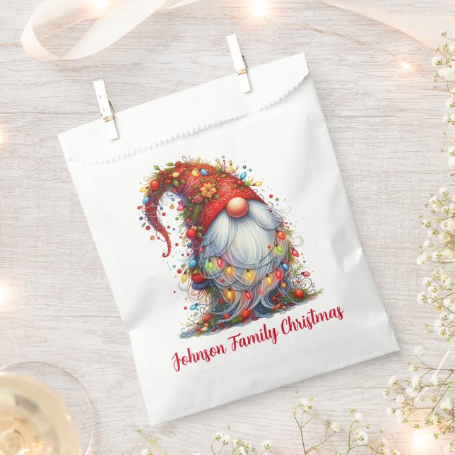 Bolsa De Papel Gnomo de Navidad (Cortado)